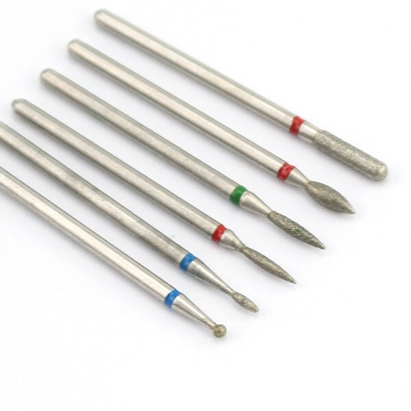 6pc Diamond Nail Drill Bit Set Rotary Electric Manicure Drills Milling Cutter for Pedicure Cuticle Clean Tool Nail Art Equipment: NO2