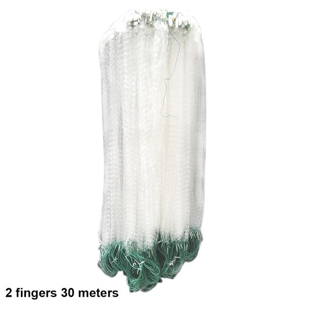 Fishing Cage Shrimp Cage Single Layer White Portable Durable Fishing Boat Fishing Gear: 2 fingers 30m