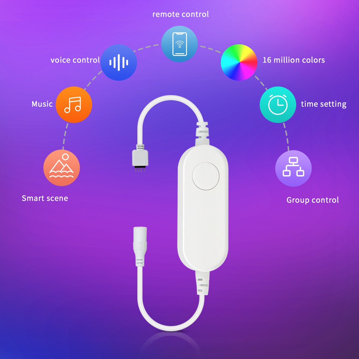 Tuya Smart Leven Wifi Smart Lamp Voice Control Voor Alexa Google Home Led Strip Rgb Led Lamp Muziek Bluetooth Smart home Controller