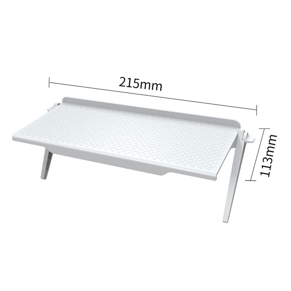 Multi-functional Storage Rack TV Computer LCD Display Rack Screen Storage Bracket Screen Top Shelf Adjustable Rack Holder: 21.5x11.3cm white