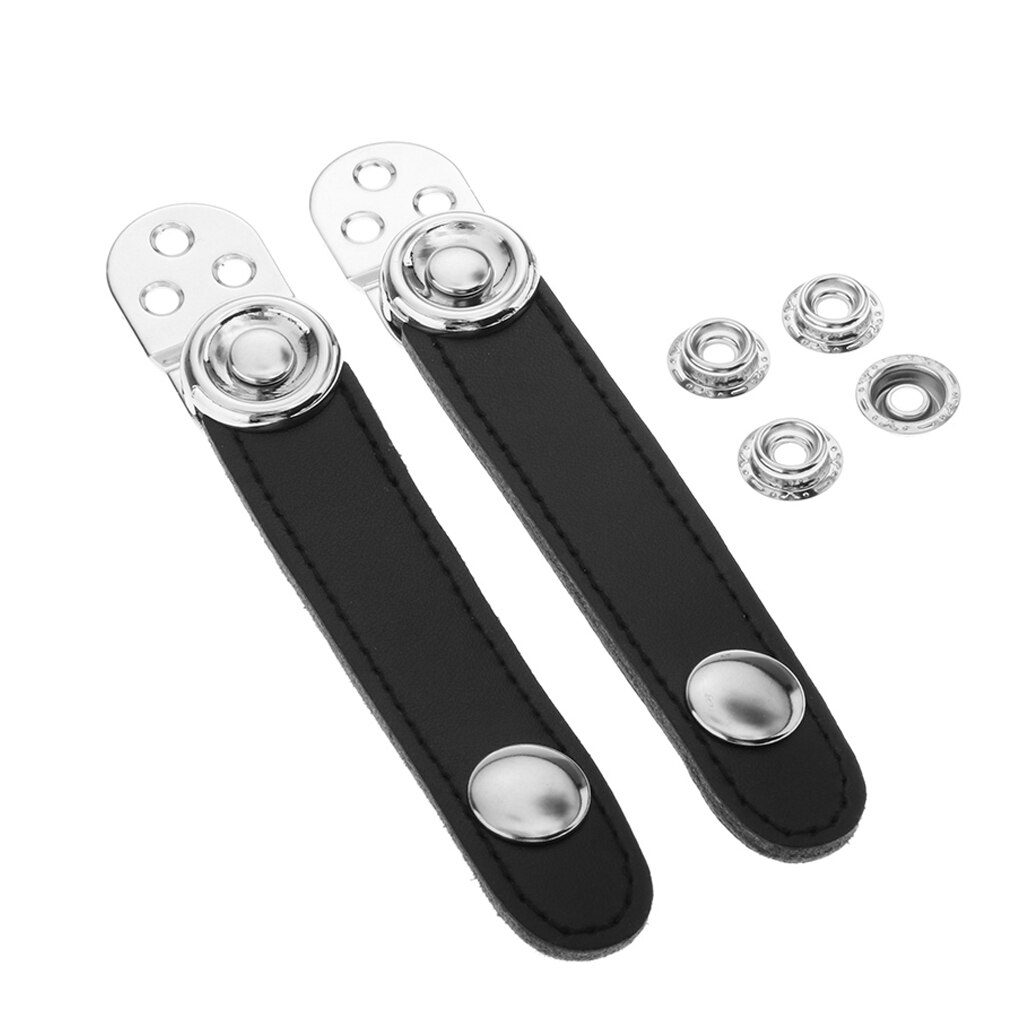 13.5cm/14cm Bellows Straps/ Accordion Bellows Straps, PU Leather Black