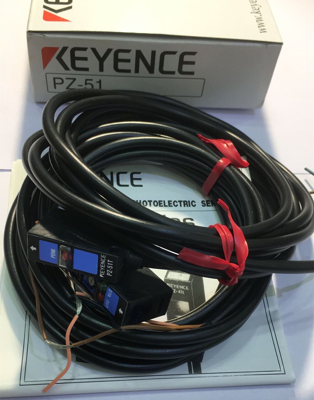 Original keyence pz -51 ( pz -51t +  pz -51r)  fotoelektrisk strömbrytare