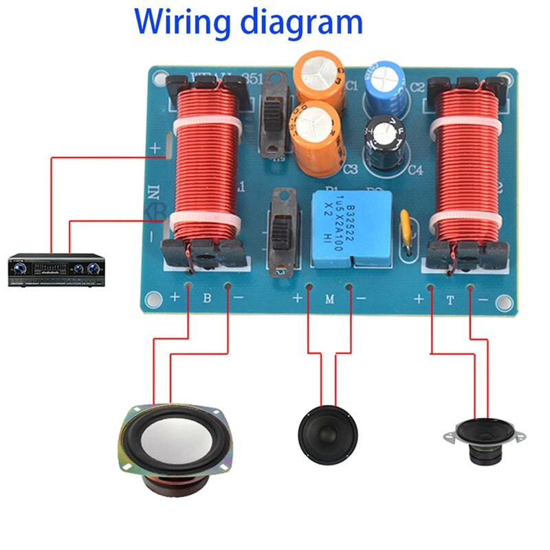 2 stück 150w 3 wege-audio-lautsprecher-frequenzweiche hoch-mittel-bass-regallautsprecher auto-lautsprecher-filter-frequenzteiler