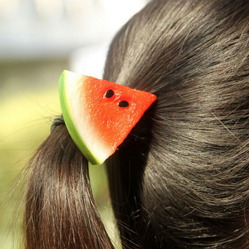 Pinces à cheveux mignonnes en tranches de citron pour filles, pinces à cheveux en résine, bandes de cheveux de fruits artificiels, ornements de cheveux à la pour enfants, accessoires