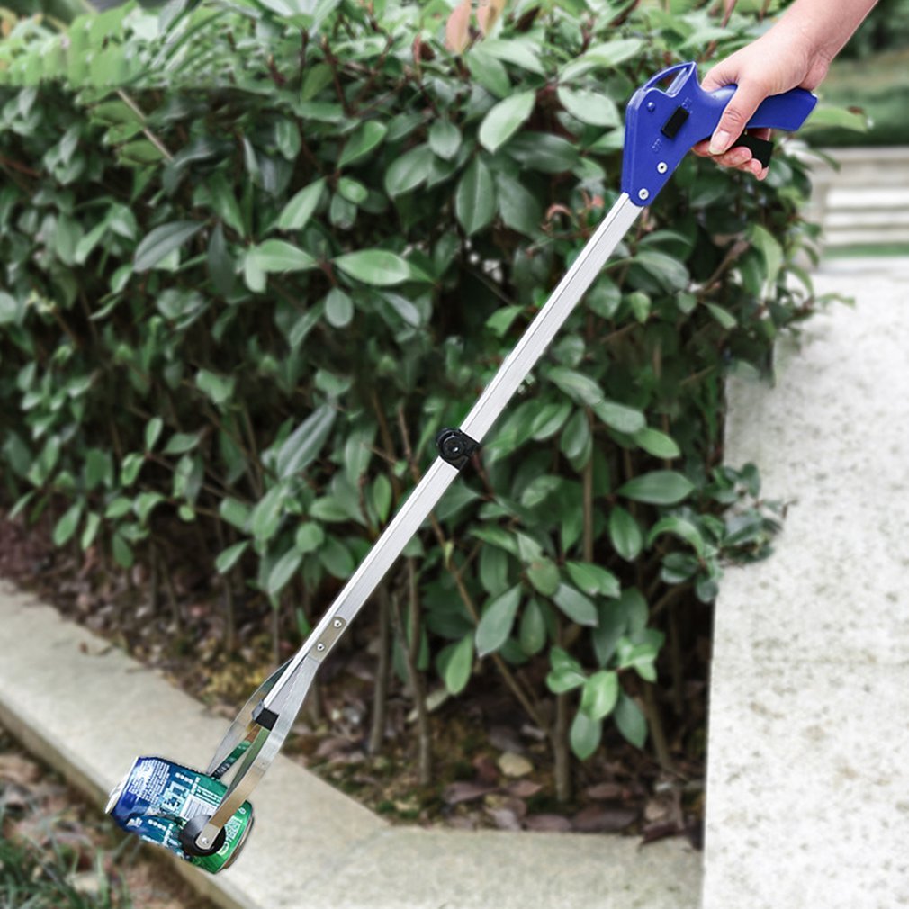 82cm Foldable Garbage Pick Up Tool Grabber Reacher Stick Reaching Grab Claw Gripper Extend Reach Cleaning Tool Garden School
