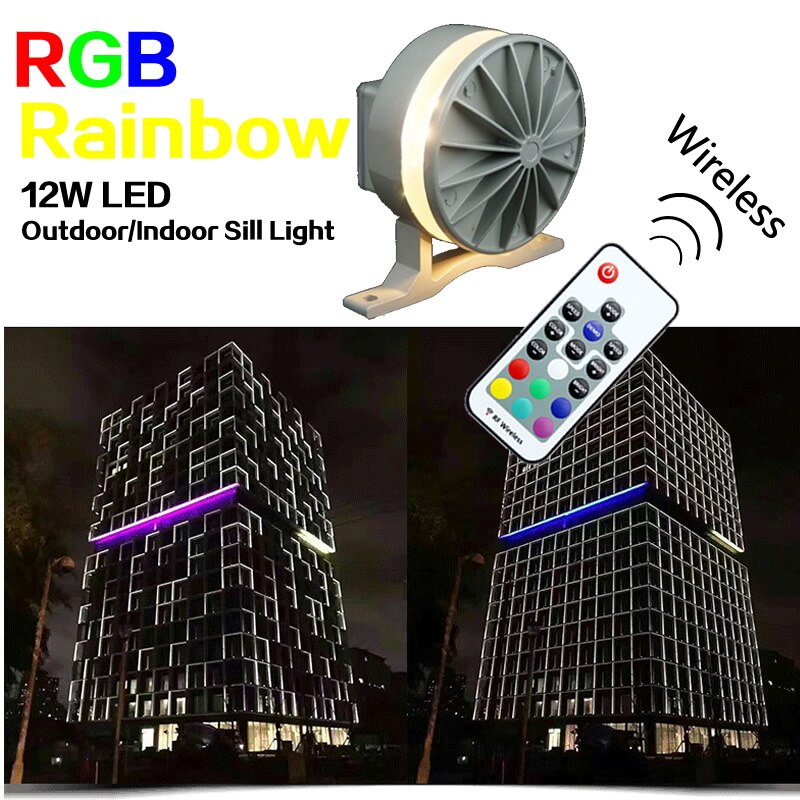 RGB LED sill light landscape hotel building door Decorative lights 220V RF Remote control KTV outdoor lighting