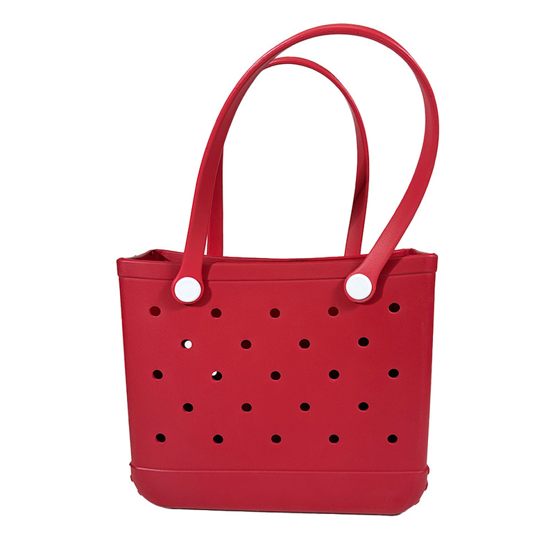Boggs Bag Extra Large Tote Shoulder Handbag EVA Rubber Waterproof Basket Women Tote Boggs Bag for Travel: S / Red