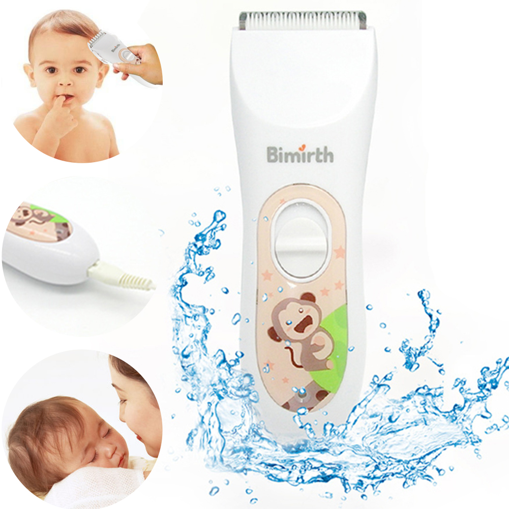 Mute Quiet Rechargeable Baby Hair Clipper Cordless Safe Ceramic Blade Waterproof Children