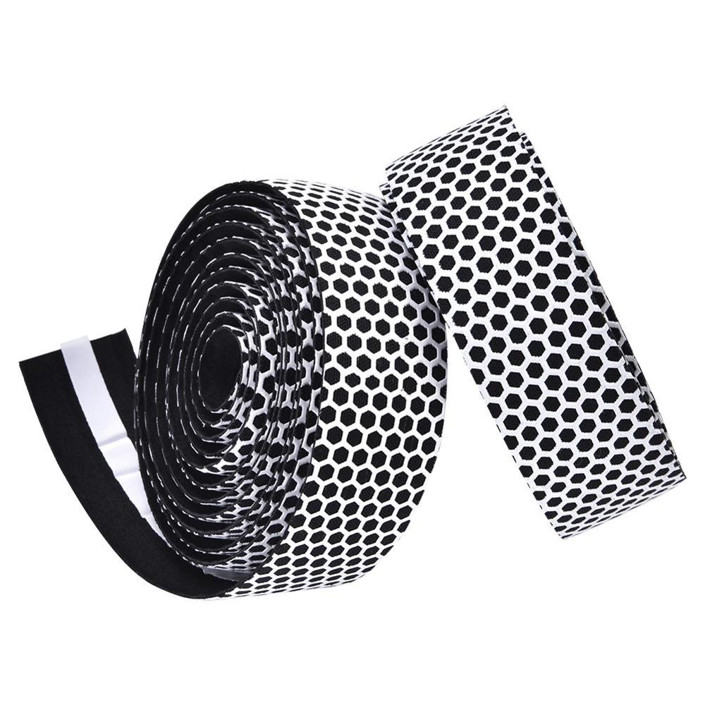 5 Farbe Straße Fahrrad Silikon Lenker Band drei-dimensional Anti-Unterhose Bienenstock Kamm Gürtel atmungsaktiv Ultralight Fahrrad Bar Band: weiß