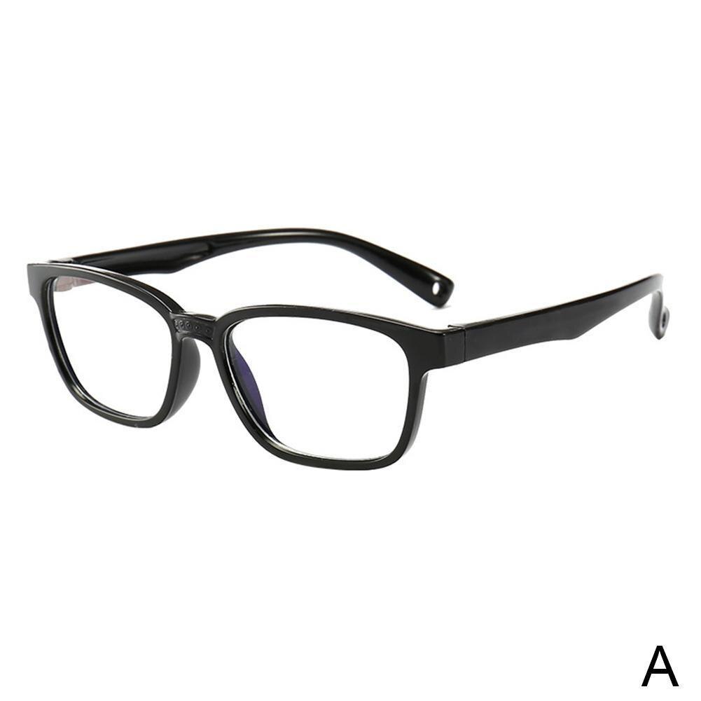 Square Blue Light Kids Glasses Optical Frame Children Girls Blocking Transparent Eyeglasses Boy Frames Anti Reflective Comp D7E2: A
