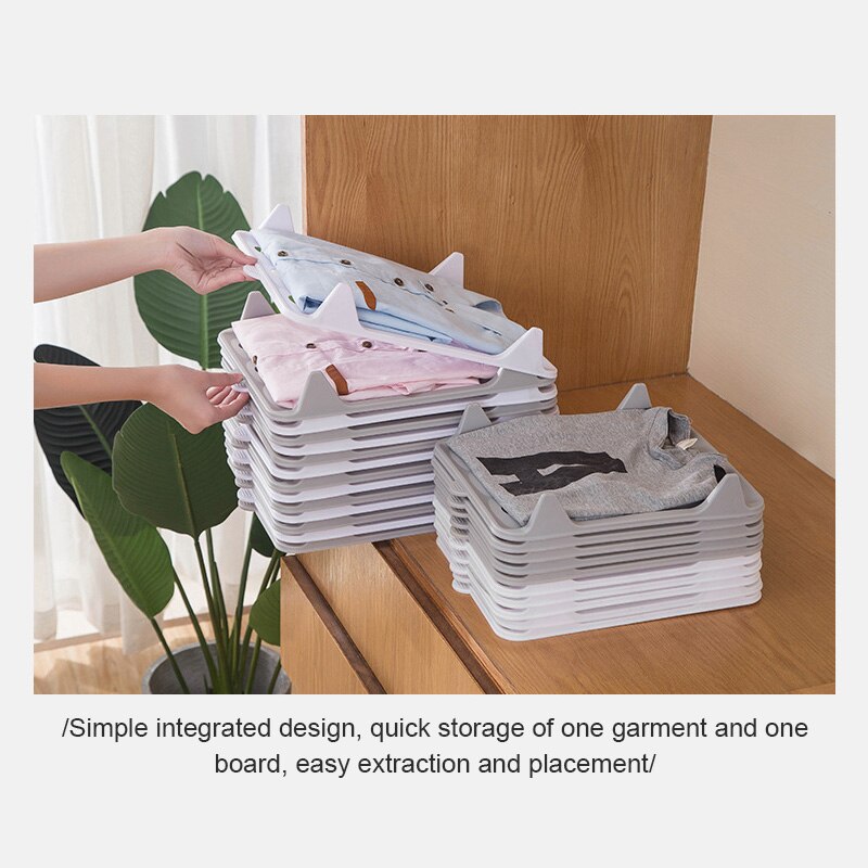 1PC Fold Garment Board Plastic Multi-function Fast Folding Board Clothes T-shirt Sweater Storage Organizing Rack for Wardrobe
