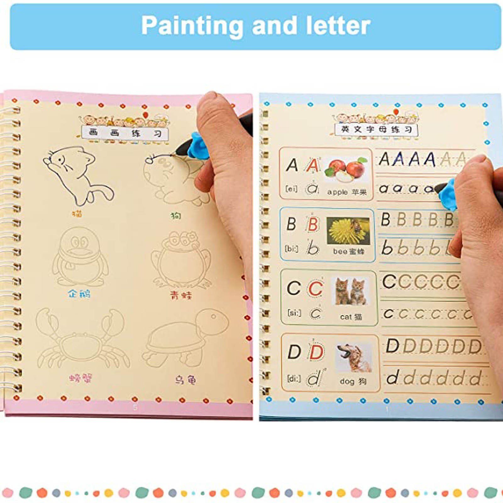 Magic Calligraphy Reused That Can Be Reused Handwriting Copybook Set for Kid Calligraphic Letter Writing Art Supplies