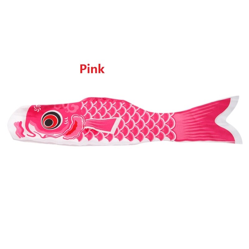 55 cm Koi Nobori carpa viento calcetines Koinobori peces de colores bandera colgante de pared decoración chico