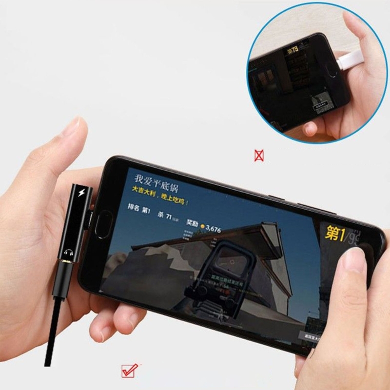 USB C to Aux-Audio Dongle Adapter for S23-S22 S21-S20 Ultra-S10 Note 20-10 USB C to 3.5mm Headphone and Charger Adapter