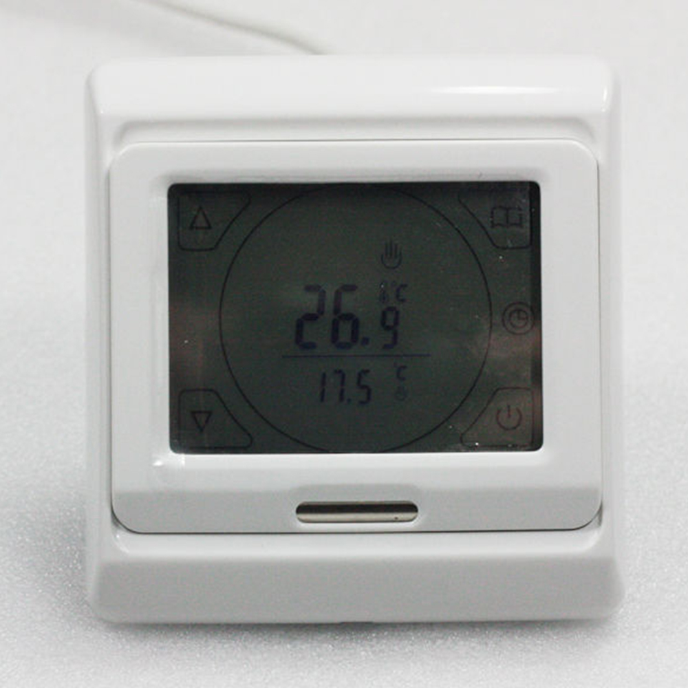 AC220V 16A Touch screen Programable Thermostat, floor heating thermostat with external NTC thermistor sensor