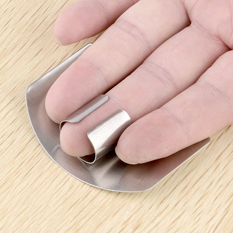 Protection Kitchen Finger Vegetables Protector Stainless Steel Kitchen Hand Cut Safe Guard Knife Tool Accessories Knife Cutting