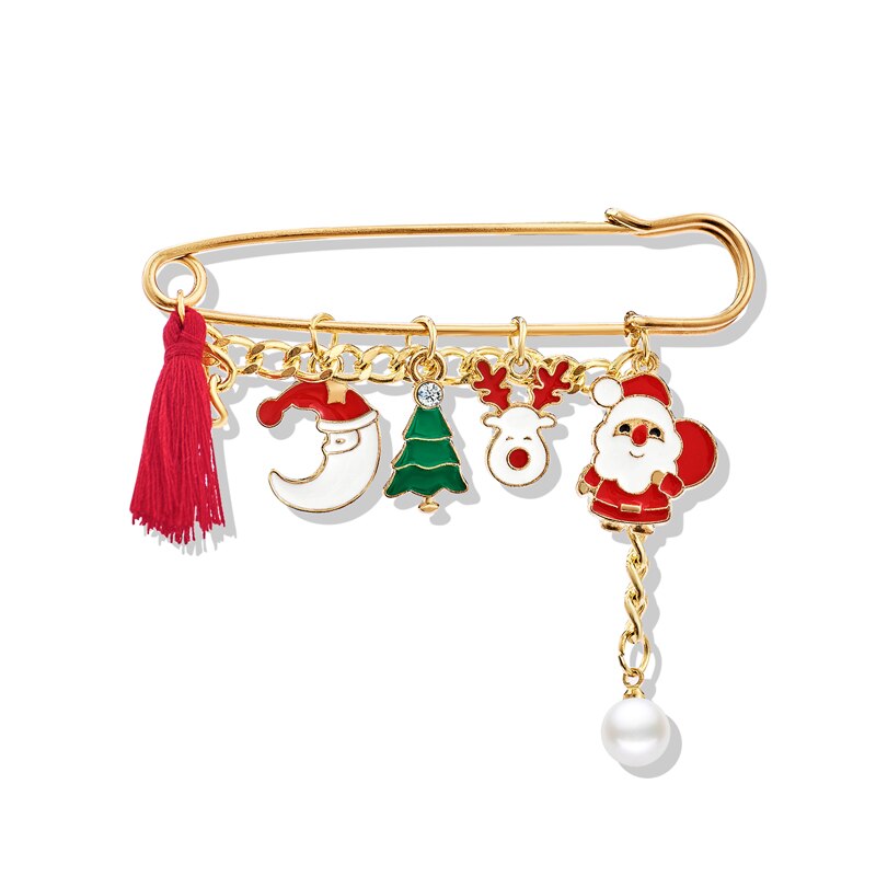 Misananryne Mooie Mode Jaar Kerst Laarzen Broche Kerstman Schoenen Vervoer Strass Broche Sieraden: S07764