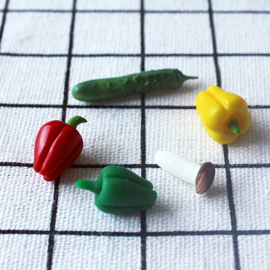 5 sztuk 1/6 skala domek dla lalek warzyw żywności miniatury akcesoria dla lalek wystrój