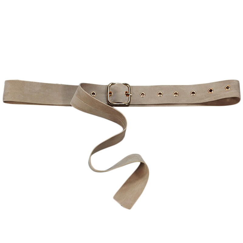 1 Pc Retro Lange Fluwelen Riem Ronde Vierkante Metalen Pin Gesp Decoratieve Casual Brede Tailleband Mode Vrouwelijke Jurk Jas Trui riem: F-130cm