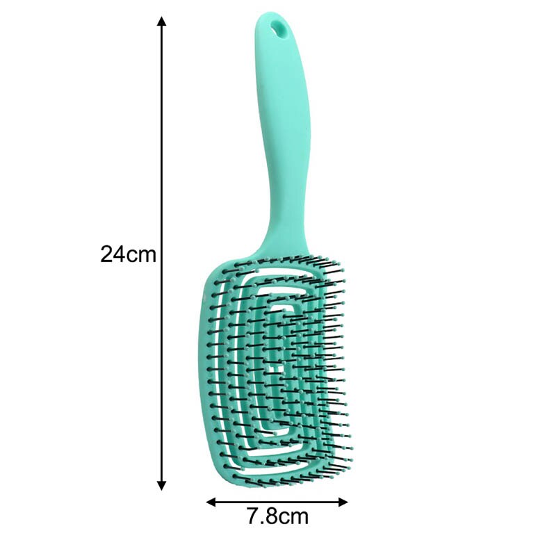1Pcs 4 Kleuren Kapsalon Accessoires Voor Hoofdhuid Massage Borstel Kam Badkamer Benodigdheden Droog Nat Dual Purpose Vrouwen Haarborstel: green