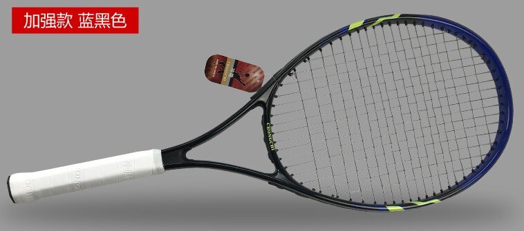 Tennisracket amateur midden mannen en vrouwen full carbon training concurrentie tennisracket: Blue Black