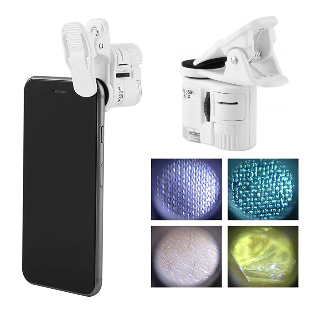 Mobiele Telefoon Microscoop Vergrootglas Mobiel Camera Video 60 Keer Mini Draagbare Hoge Vergroting Microscoop Met Clip