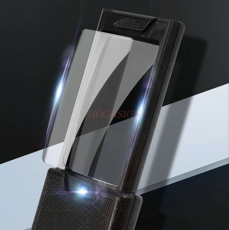 refraction mirror for students Pull-out magnifying glass with led light 45 times hand-held portable white-violet banknote dete