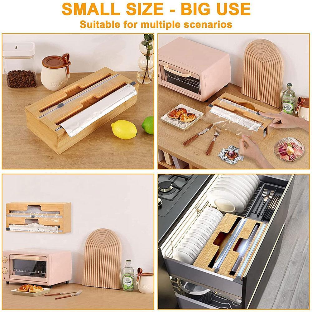 Bamboo Food Storage Box For Kitchen Drawer Storage Dispenser Clean And Tidy Organizer Boxes Storage Container