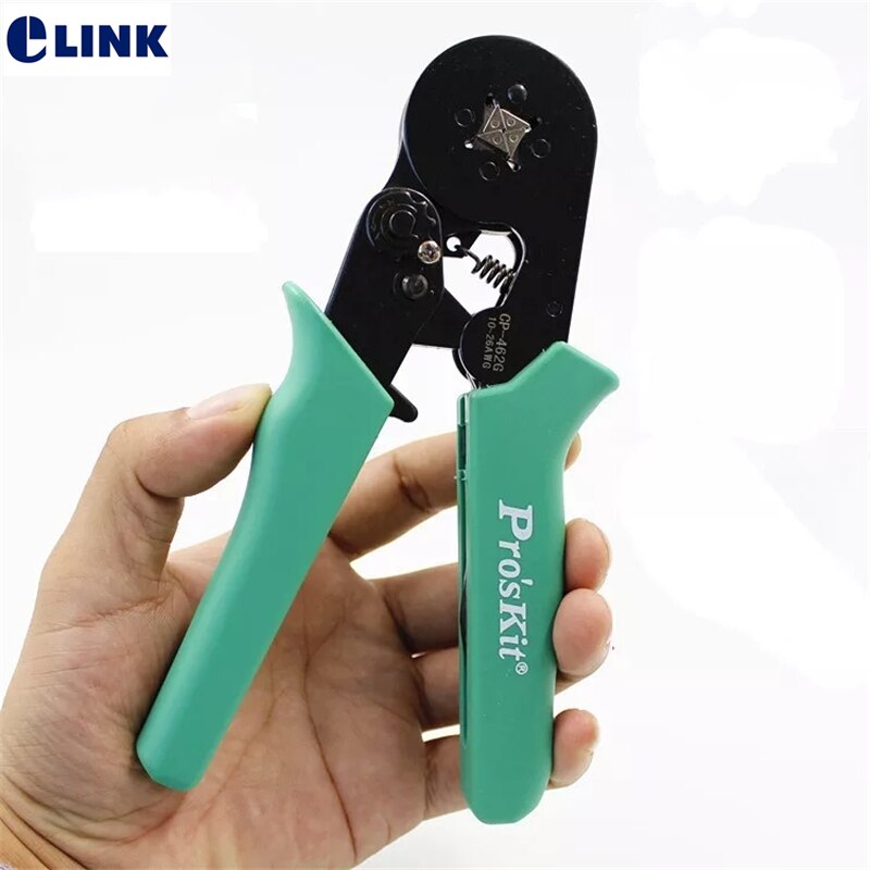 Pro&#39;skit CP-462G Ajustável Quadrado Fio Ponteira Crimp Tool-Praça de Friso Alicate Crimper Fio Prático Linha Pressionando ferramenta de linha