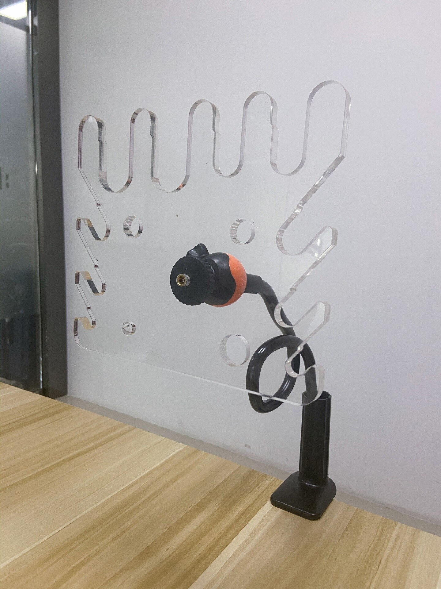 Anesthesia Breathing ventilator Circuit Pipeline Bracket Universal Rotatable And Movable Plexiglass Holder Clinic Hospital Tools: Default Title