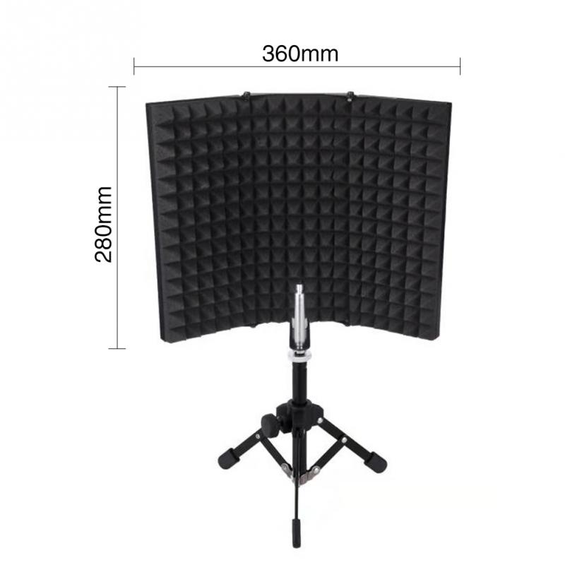 Justerbar filterisolering skærmstøjreduktion let installation lydisoleret bordplade med stativ mikrofon akustisk