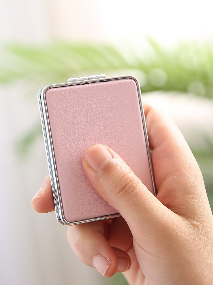 Quicksand petit miroir miroir de maquillage Portable Portable pliant étudiant mignon dessin animé fille coeur rond Double face miroir O55