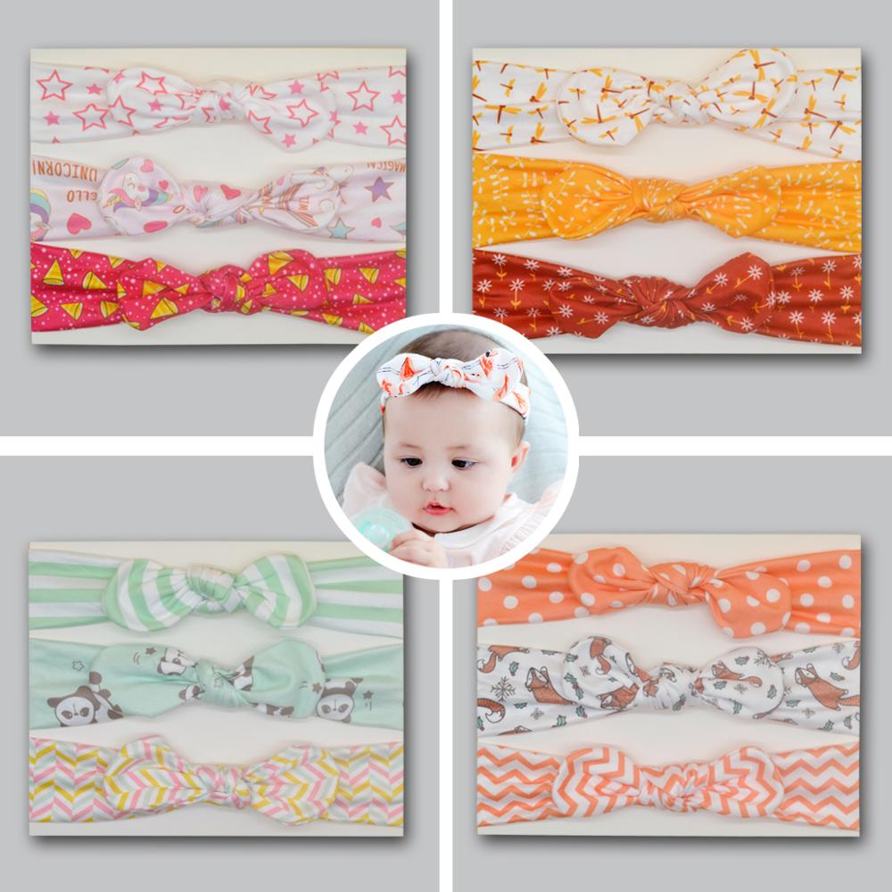 3pcs baby girl hoofdband voor pasgeboren baby's hair band elastiek accessoires Baby Meisjes Hoofdbanden Kinderen Tulband HairAccessorie