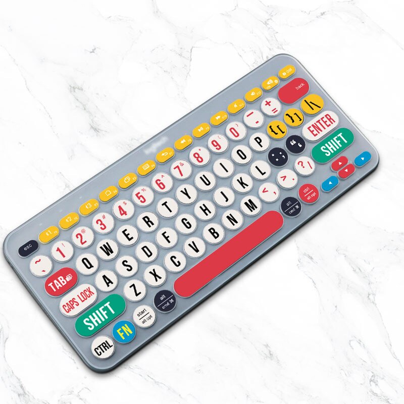 Housse de clavier sans fil pour Logitech K380, étui en Film Silicone souple et fin, coloré US, en coréen et en anglais: G
