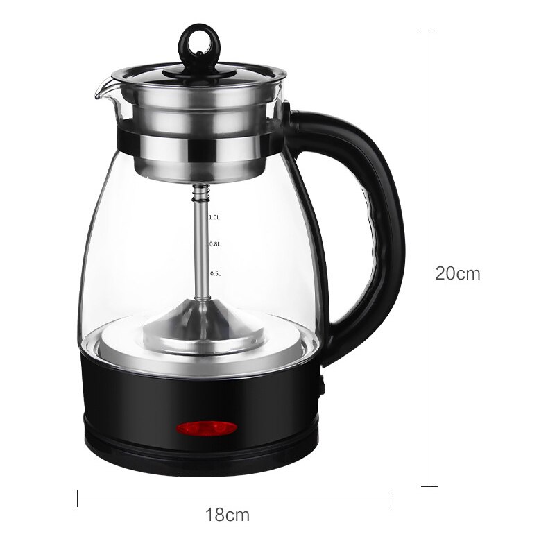 Electric Kettle Coffee Maker Tea Black Pu 'er Glass Steam Teapot Automatic -Type Set 600W 1L Samovar