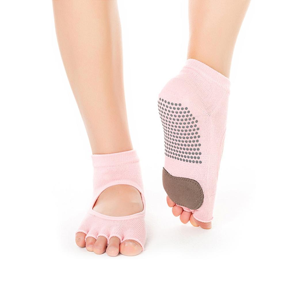 Calze per yoga calze antiscivolo calze per fitness in cotone pettinato accessori per allenamento di balletto calze per yoga articoli sportivi per interni: rosa