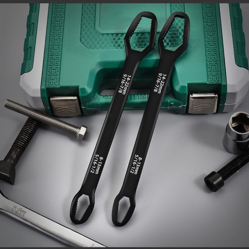 Double End Wrenches Universal Spanner 14-22mm 8-13mm Wrench Key Screw Nuts Repair Quick Release Wide Used