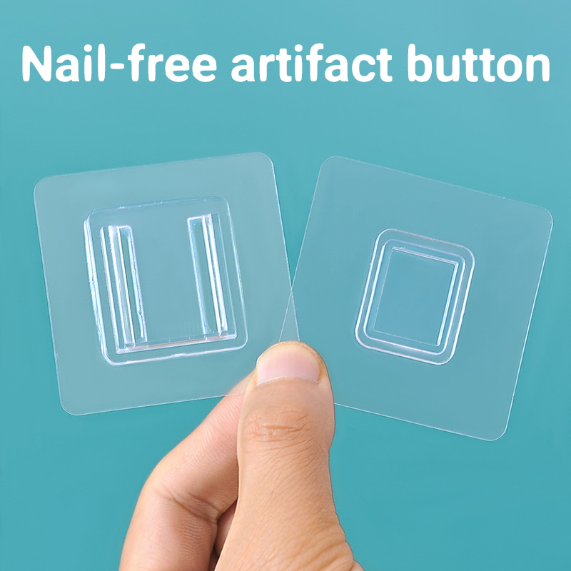 Multi-function Hook Double-sided Adhesive Wall Hooks Non-marking Sticky Hooks Punch-Free Double-sided Sticker Hook On The Wall