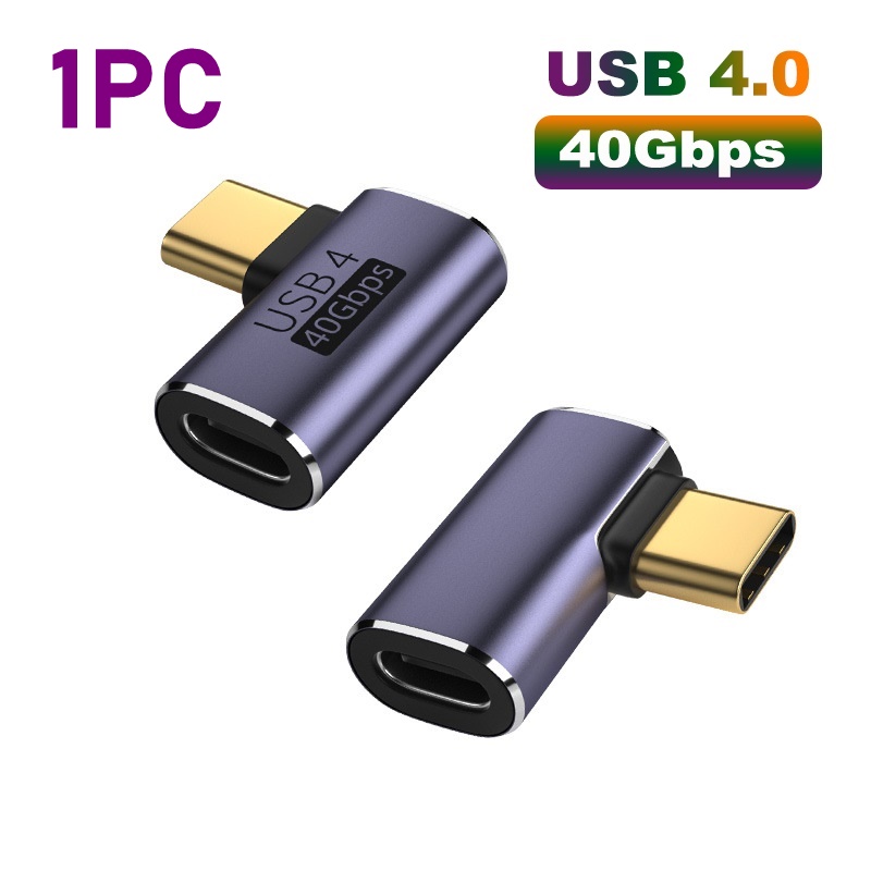 USB 4.0 Adapter USB C zu USB C Thunderbolt 3/4 40Gbps OTG Verlängerungskabel Adapter Typ C Stecker auf Buchse Konverter für PC Laptops: YELLOW