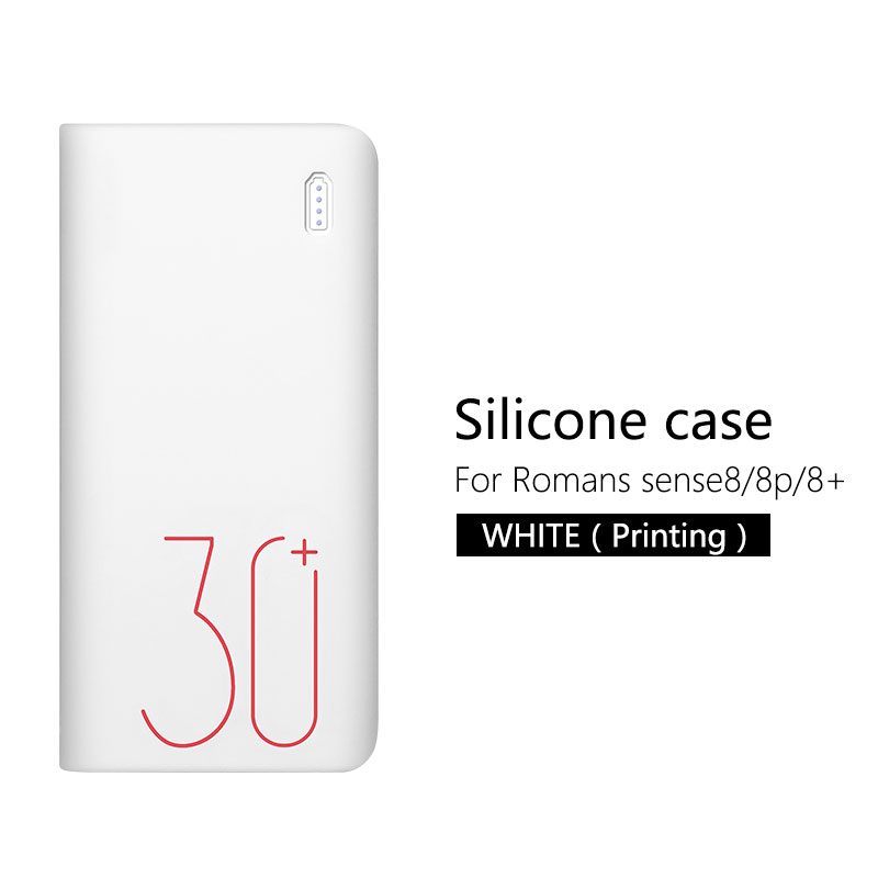 Soft Silicone Case Cover for Romoss Sense 8 / 8+ Mobile Power Soft Silicone Anti-collision Anti-skid Cover Romoss Sense 8 Case: 4