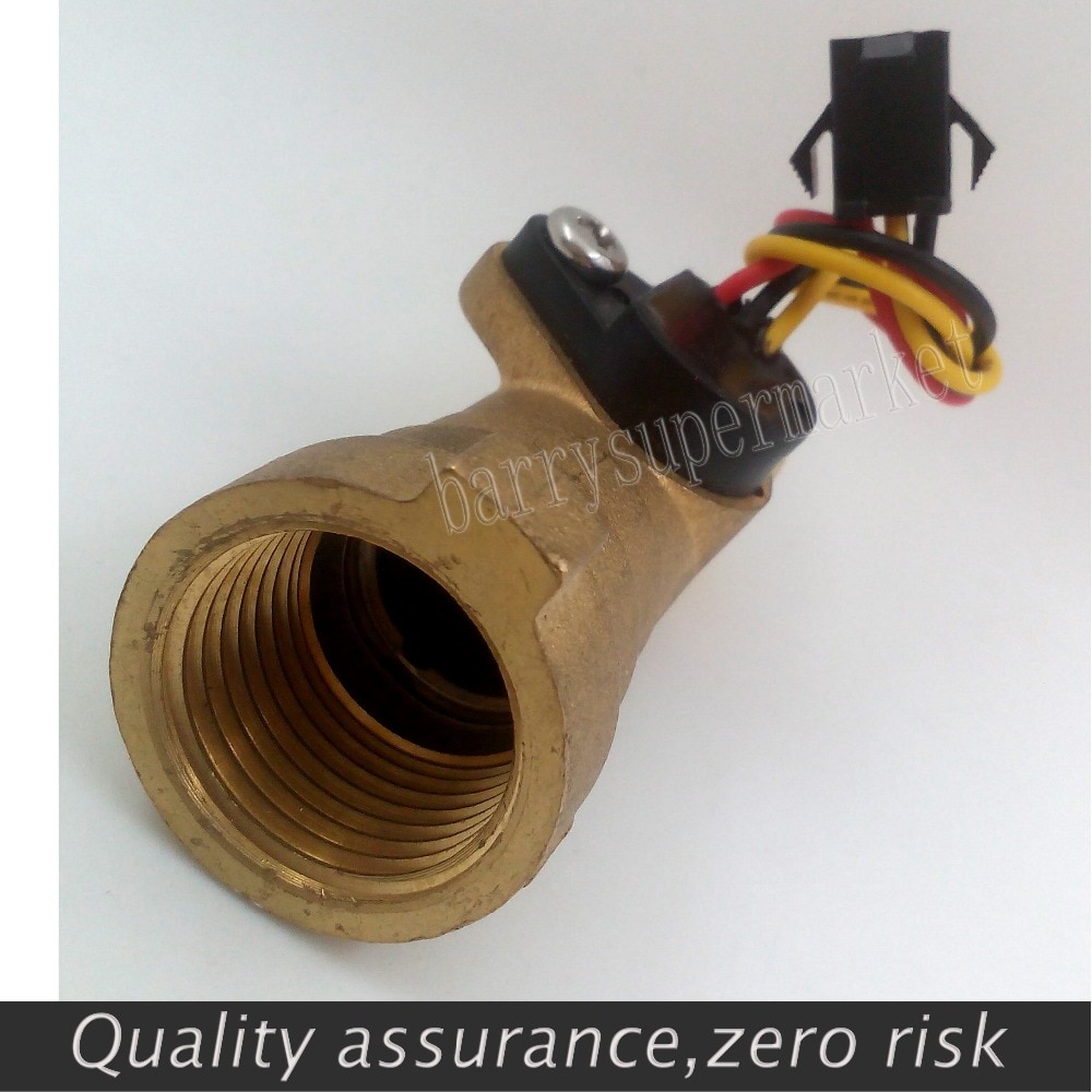 Electronic Flow Meter Electronic Flow Sensor 0.3-10L/M for solar water heater water flow meter G1/2 YF-B8 Magnetic valve