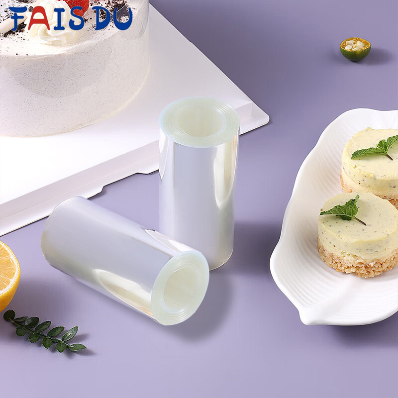 Transparant Clear Mousse Omliggende Randen Wikkelen Tape Voor Bakken Cake Kraag Roll Verpakking Diy Cake Decorating Gereedschap