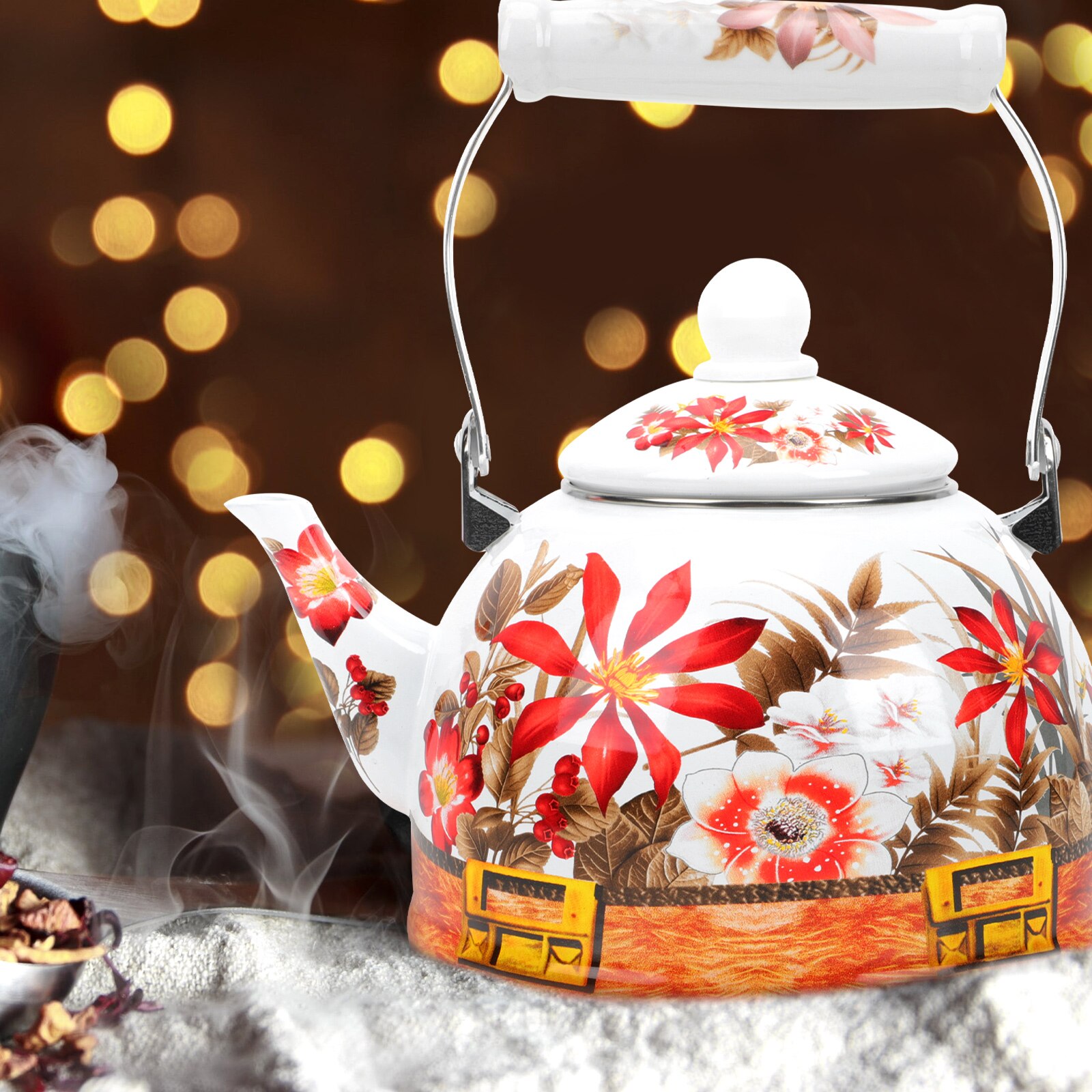 Kettle Metal Handle Kettle Water Boiling Pot Tea Pot Water Heating Pot for Home Restaurant