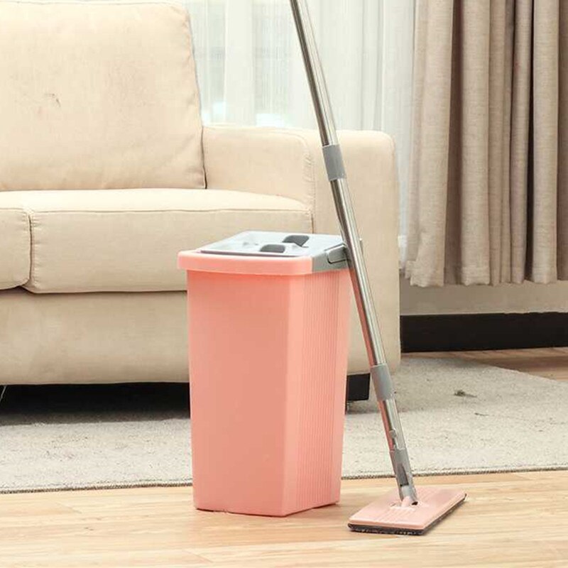 House Cleaning Tools Mop and Bucket Squeeze Flat Help Wonderlife Store Wash for Floor Lazy Magic Pink Pads Auto Easy