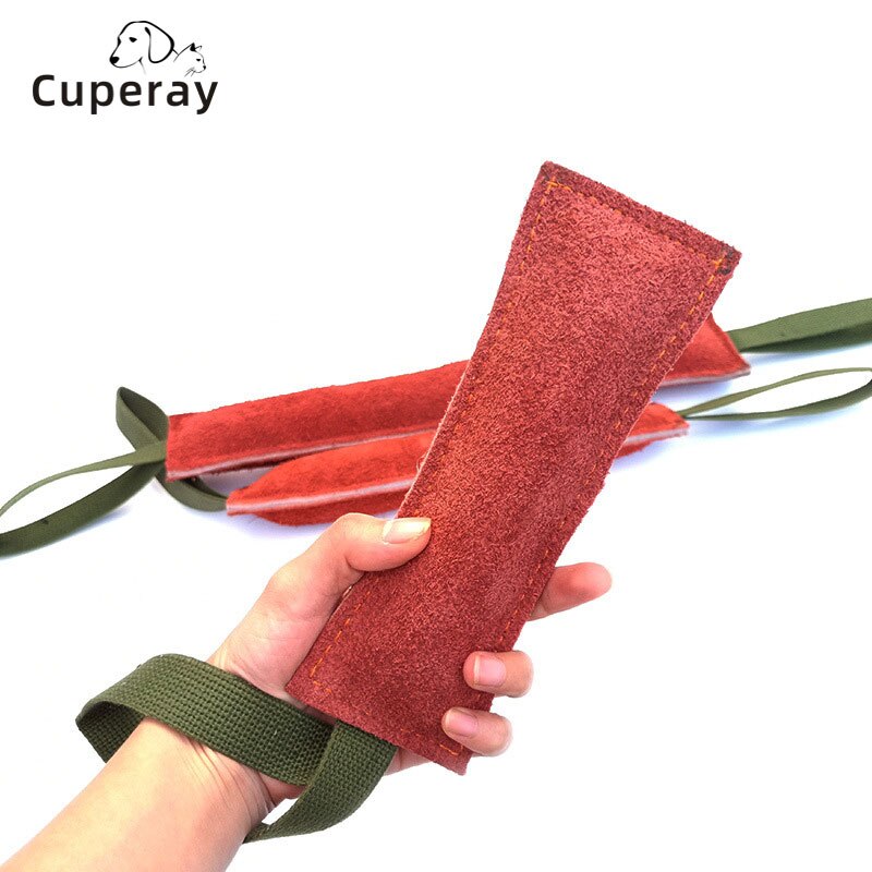 Bâton de morsure en cuir de vache pour chien, fournitures pour chien, bâton à mâcher en cuir, manches de morsure en cuir, bâton d&#39;entraînement pour berger Rottweiler