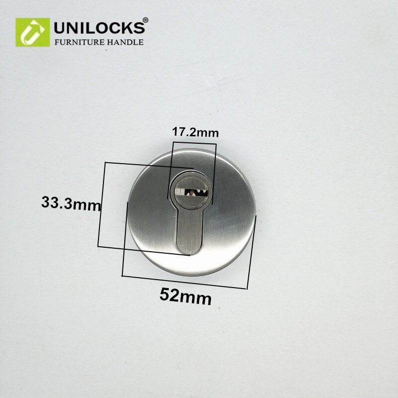 Unilocks rustfrit stål dørcylinder roset (diameter : 53 mm)
