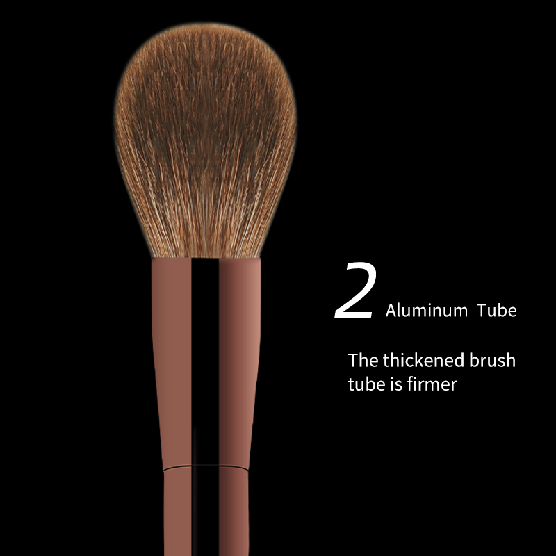 Zandloper make-up kwastenset Mini draagbaar 7-delig, hoogwaardige zachte dierenhaarborstel inclusief oogschaduw, blozen, poederborstel
