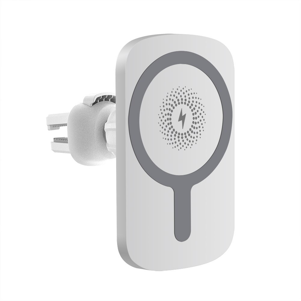 FDGAO 15W Magnetic Wireless Car Charger for iPhone 12 Series - Air Vent Mount Qi Fast Charging Holder: Style B White
