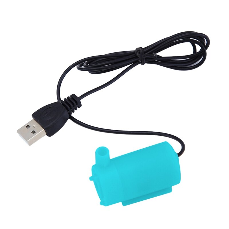 Micro Dompelpomp Fish Tanks Aquarium Usb Aangedreven Dc 5V 2-3L/Min Mini Motor Water-Pomp accessoires: Black