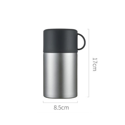 Portable Vacuum Lunch Box Keep Temperature Leakproof Stainless Steel Food Container Travel Camping Office School Kids Bento Box: Silver